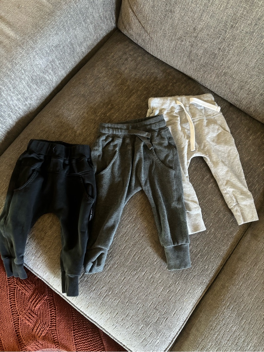 Little Bipsy joggers - Black, Charcoal & Light Gray
